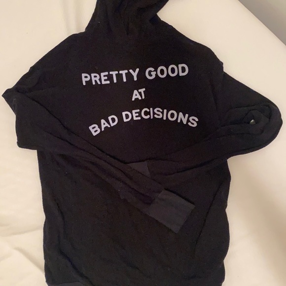 Wildfox “Pretty Good at Bad Decisions” Hoodie - Picture 2 of 5